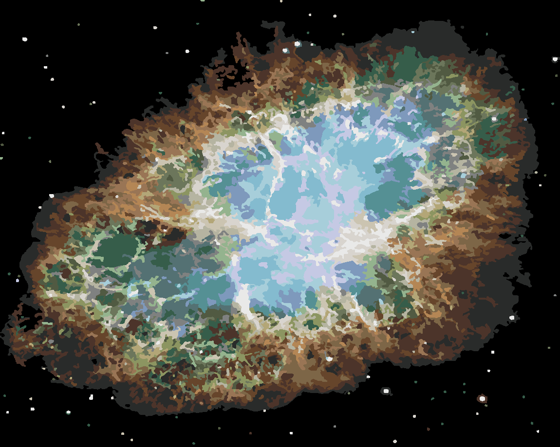 Nebuladan Yansıyanlar Sayılarla Boyama Seti 40x50 cm (Tuvale Gerili)