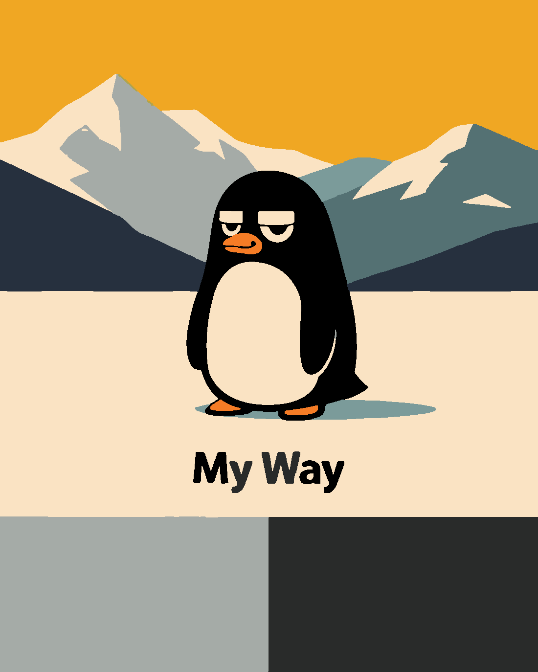 nihilist penguen minimal Boyama Seti 40x50 cm (Tuvale Gerili)