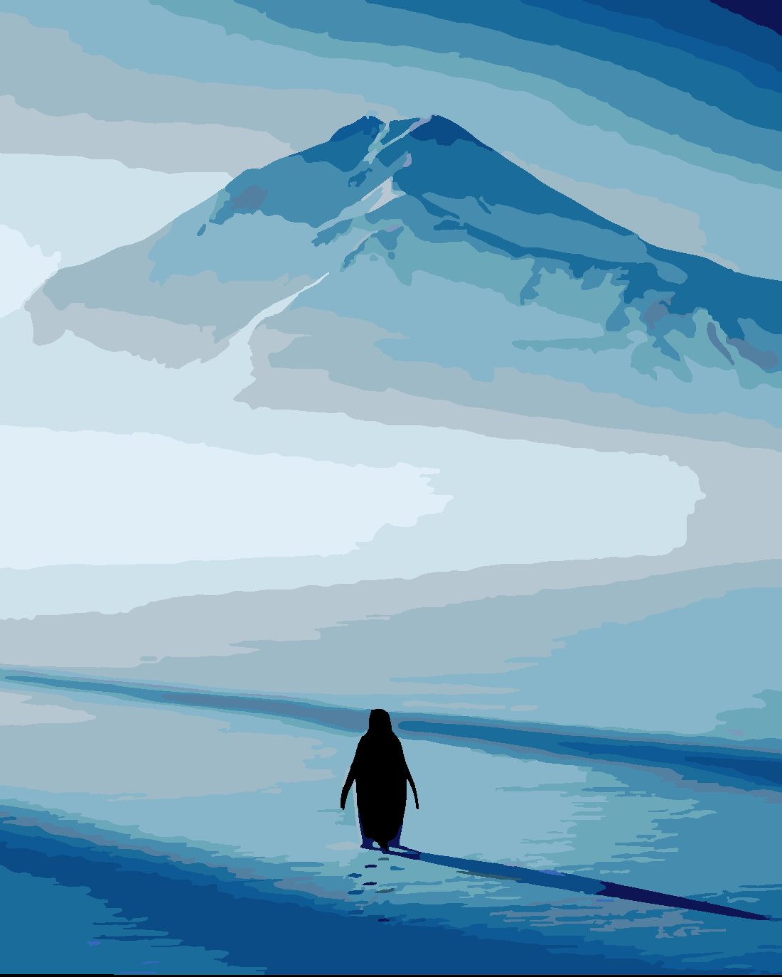 Nihilist Penguenin Yolu 2  Boyama Seti 40x50 cm (Tuvale Gerili)
