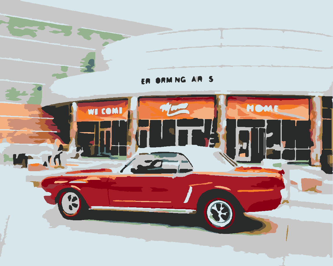 NOSTALJİ Boyama Seti 40x50 cm (Tuvale Gerili)