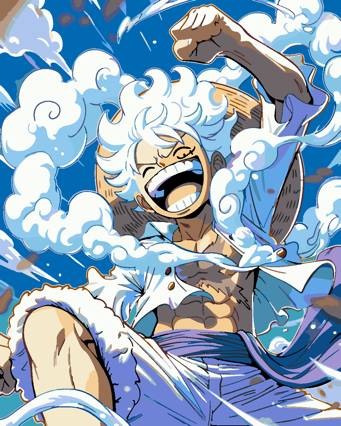 One Piece - Luffy Gear40x50 cm (Tuvale Gerili)