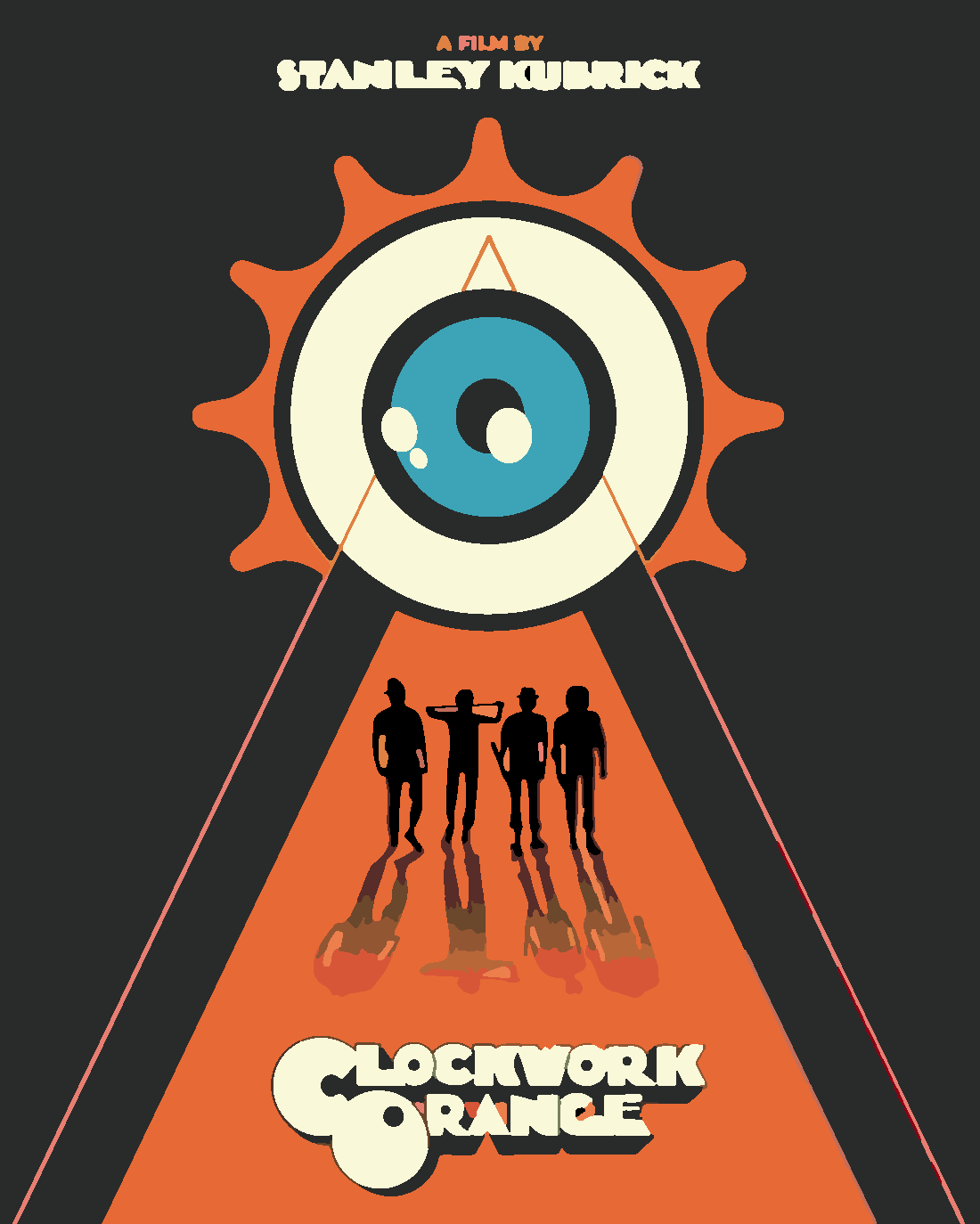 Otomatik Portakal (A Clockwork Orange) Sayılarla Boyama Seti 40x50 cm (Tuvale Gerili)
