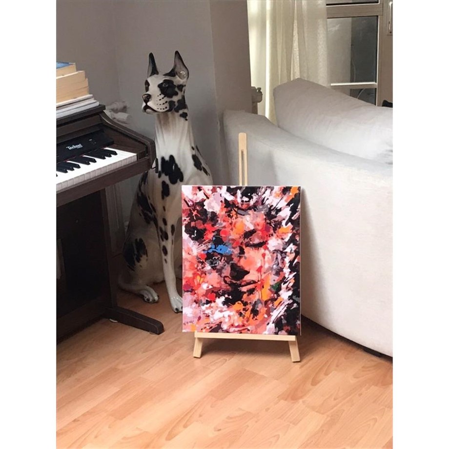 Pastel Kadın Sayılarla Boyama Seti 40x50 cm (Tuvale Gerili)