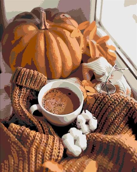 Pumpkin Sayılarla Boyama Seti  (Tuvale Gerili)