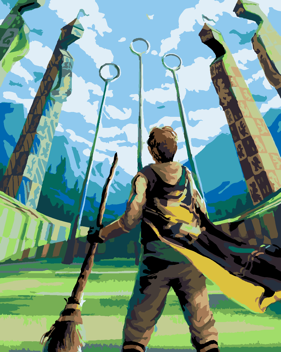 QUIDDITCH 4 Boyama Seti 40x50 cm (Tuvale Gerili)