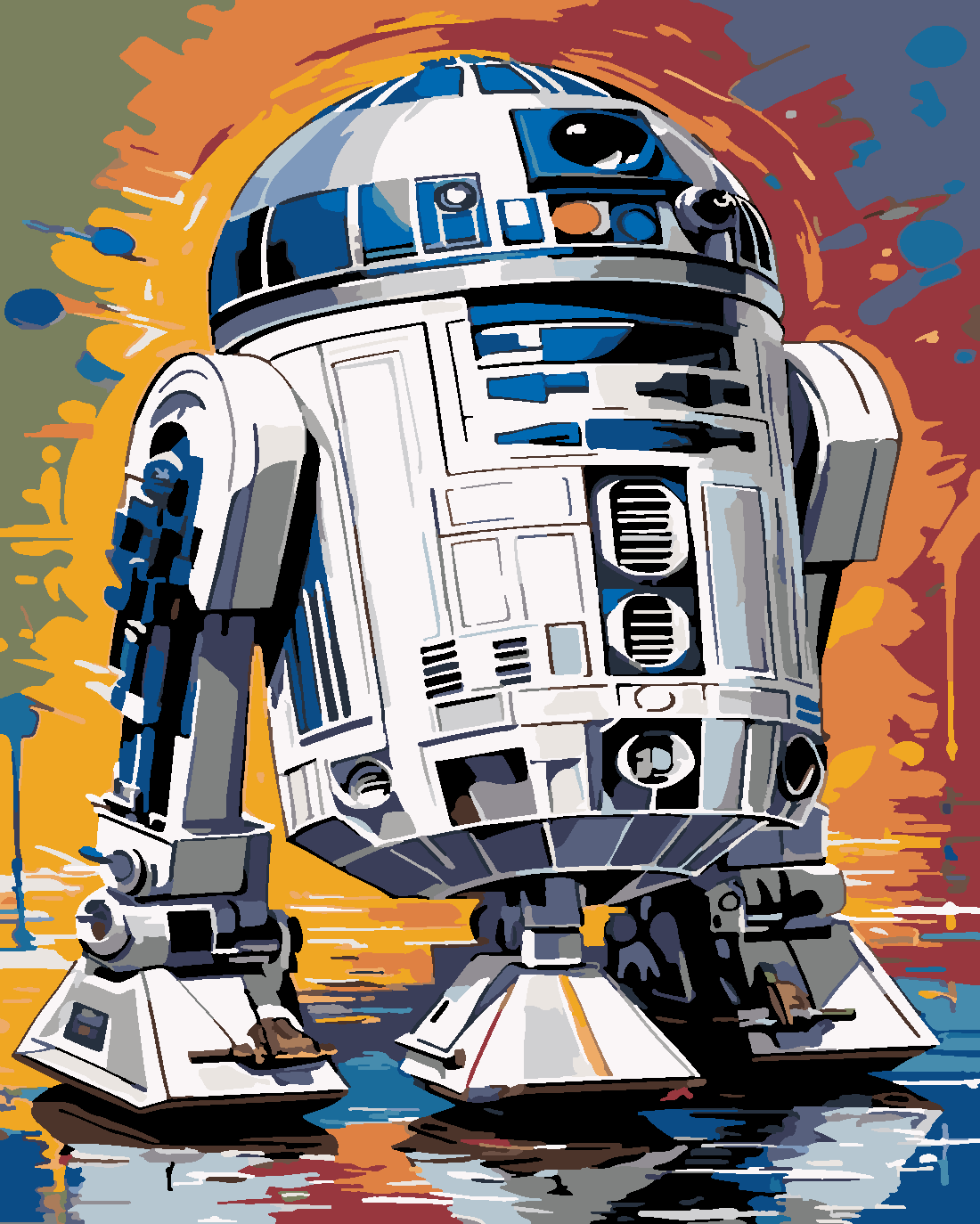 R2D2 Boyama Seti 40x50 cm (Tuvale Gerili)