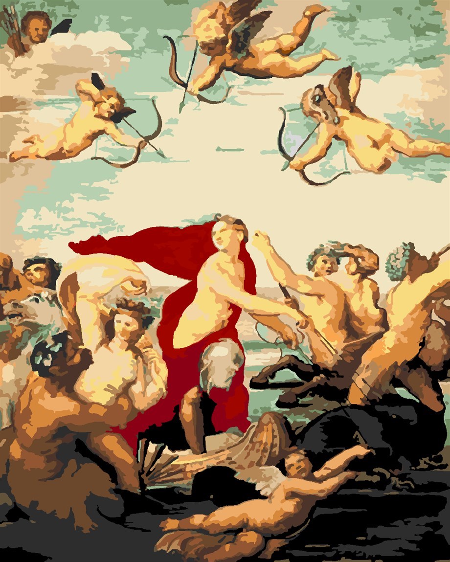 Rafael Galatae Zaferi Sayılarla Boyama Seti 50x65 cm (Tuvale Gerili)