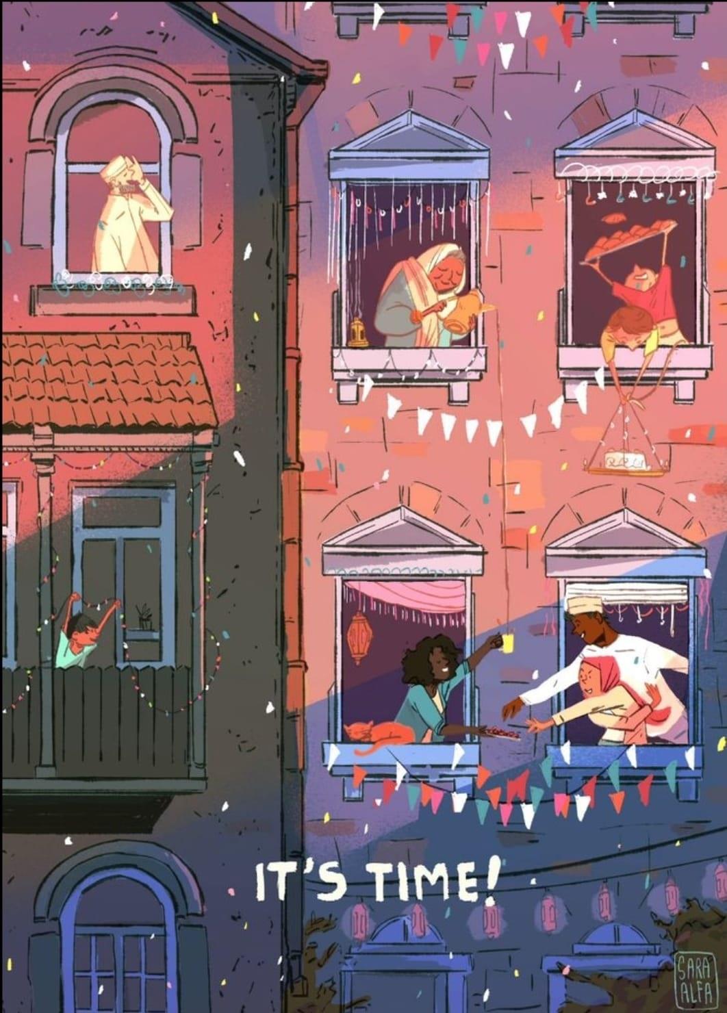 Ramazan Ruhu Sayılarla Boyama Seti  (Tuvale Gerili)