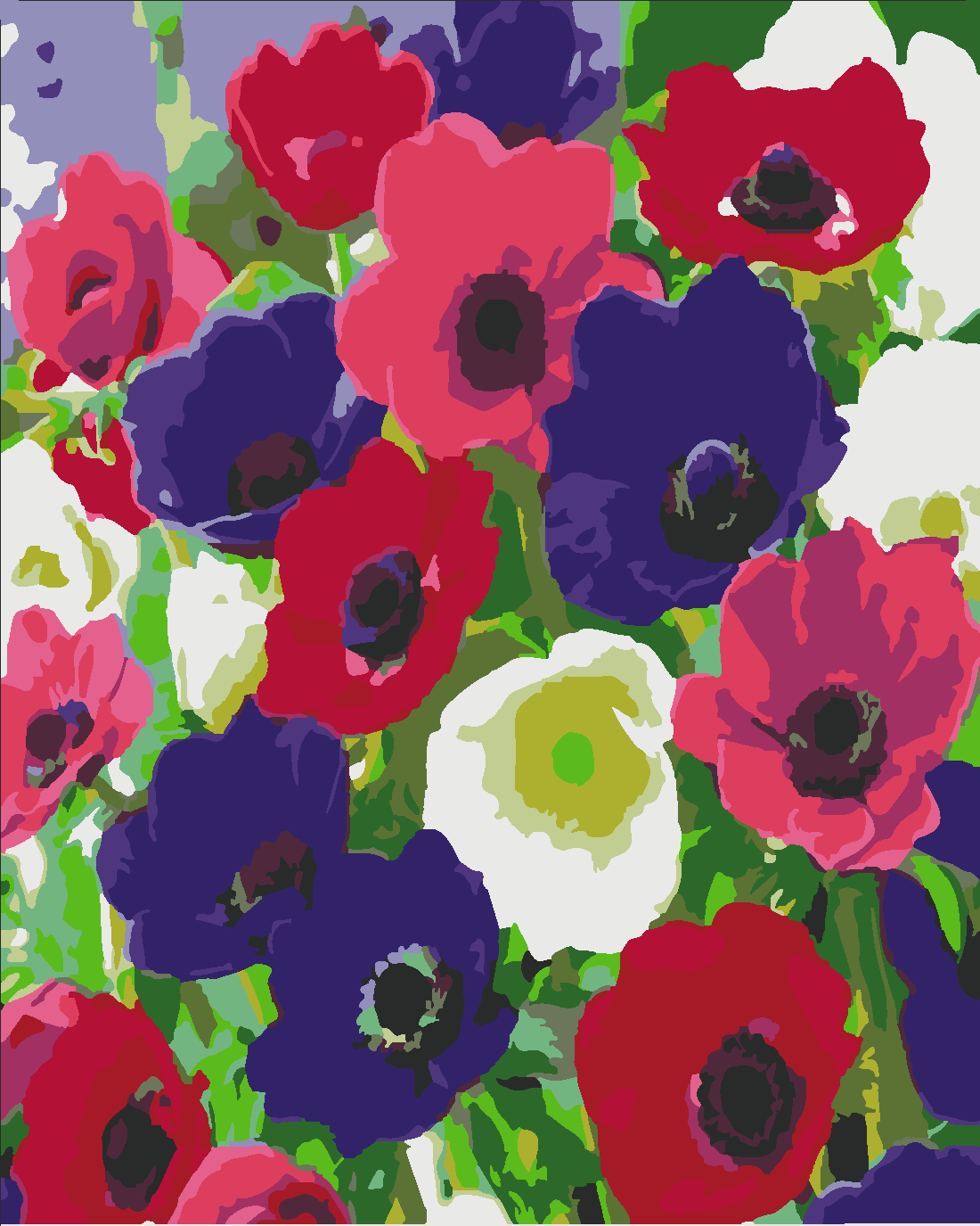RENK CÜMBÜŞÜ Boyama Seti 40x50 cm (Tuvale Gerili)
