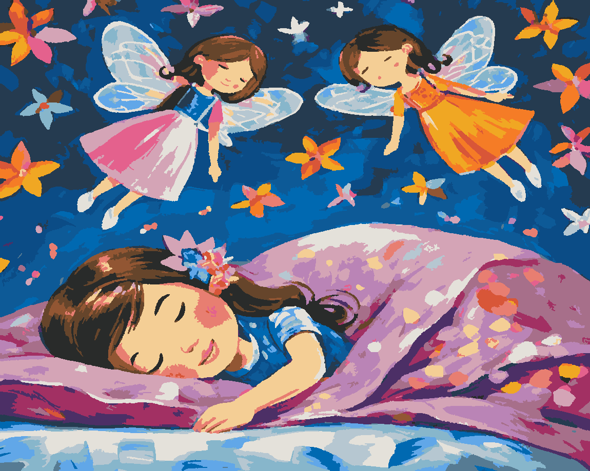 Rüya Perileri Boyama Seti 40x50 cm (Tuvale Gerili)