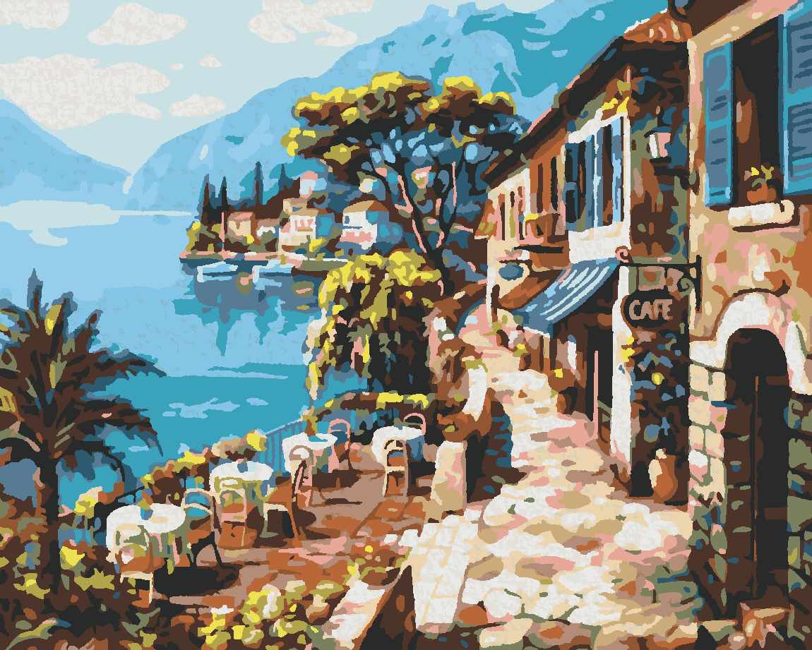 Sahil Yolu Boyama Seti 40x50 cm (Tuvale Gerili)