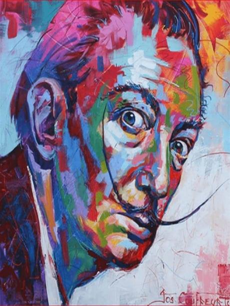 Salvador Dali Sayılarla Boyama Seti 40x50 cm (Tuvale Gerili)