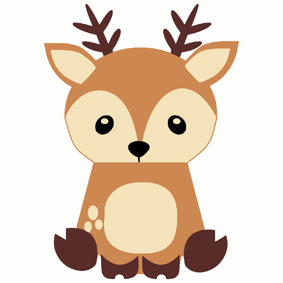 Sevimli Geyik Sayılarla Boyama Seti 20x20