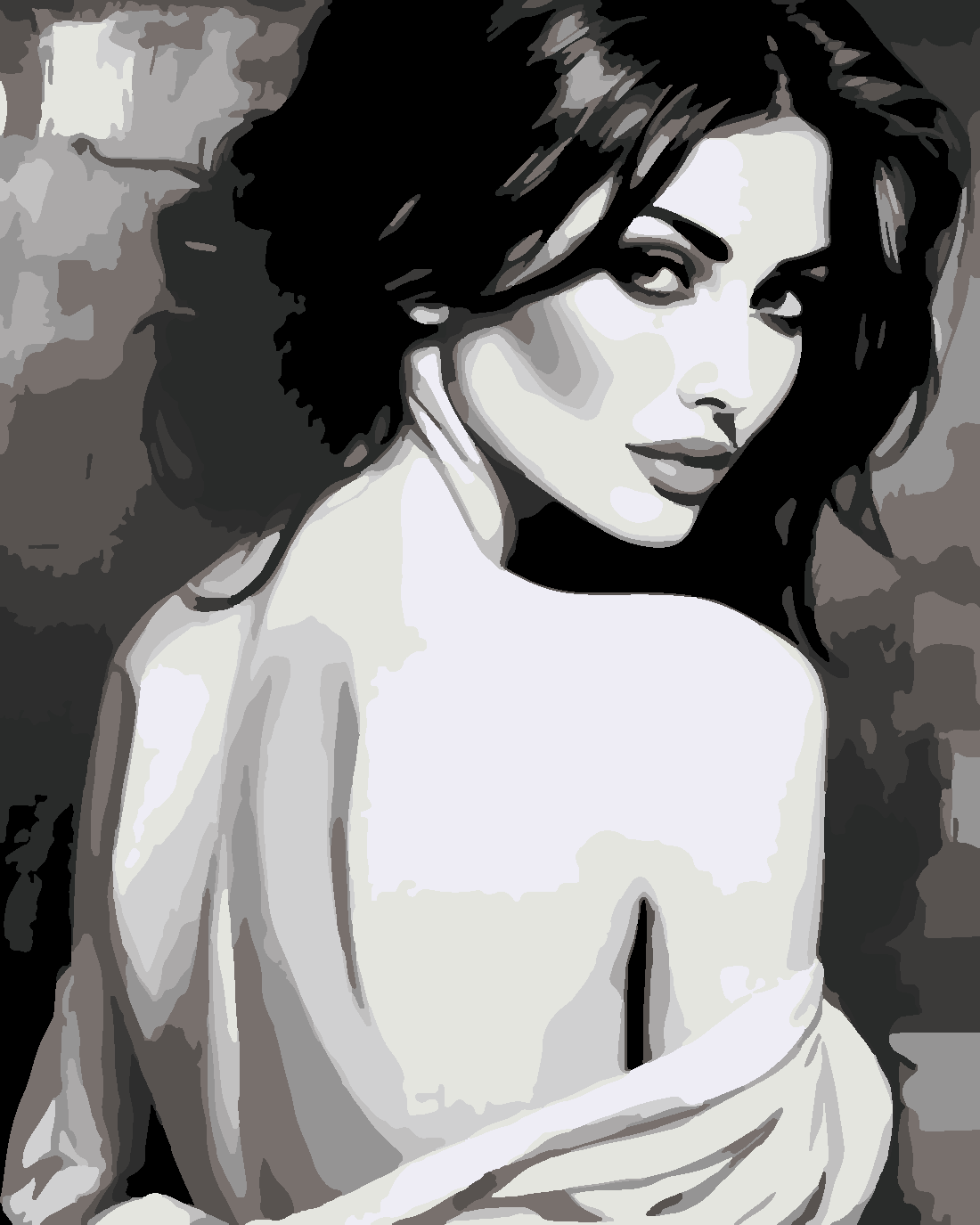 SIRT DETAYI Boyama Seti 40x50 cm (Tuvale Gerili)