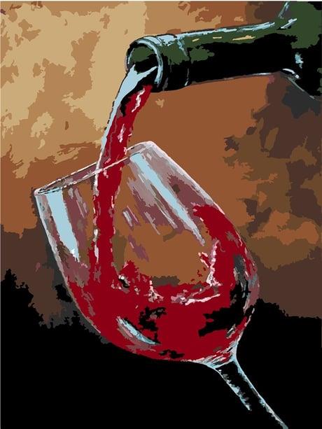 Şişede Kalan Sayılarla Boyama Seti  (Tuvale Gerili)