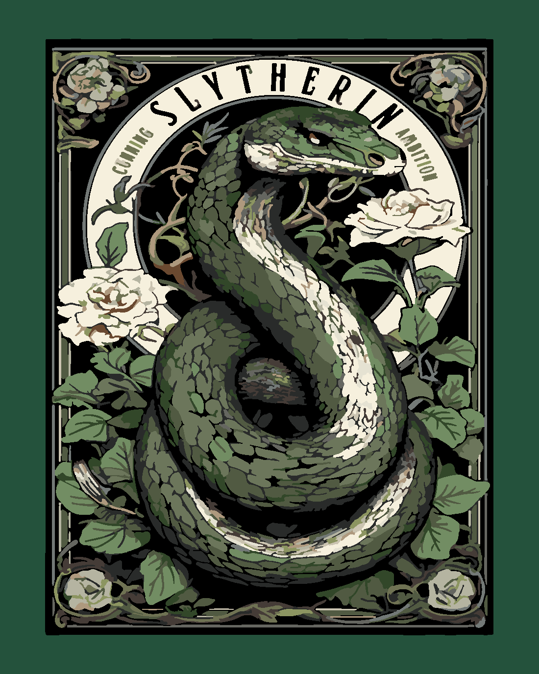 SLYTHERIN Boyama Seti 40x50 cm (Tuvale Gerili)