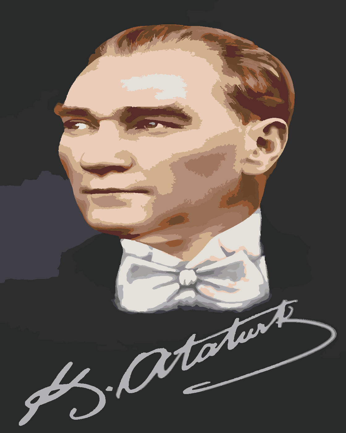 Sonsuz Sevgi ( Atatürk ) Boyama Seti 40x50 cm (Tuvale Gerili)