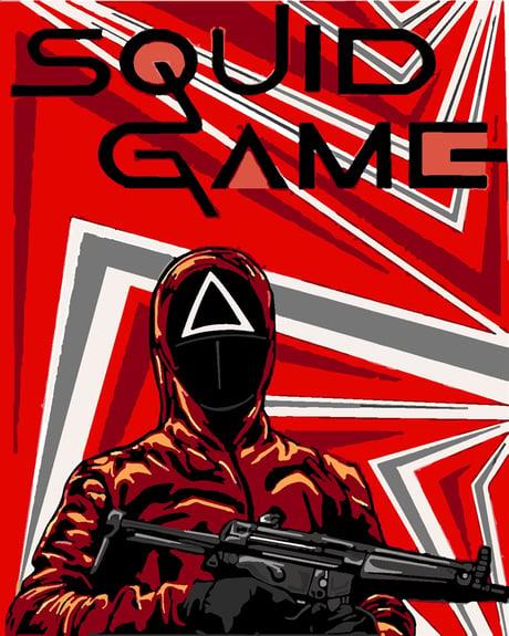 Squid Game Sayılarla Boyama Seti  (Tuvale Gerili)