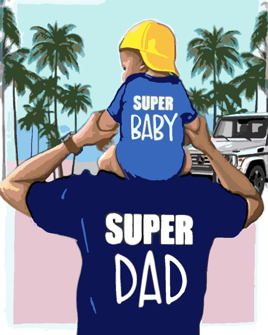 Süper Dad Sayılarla Boyama Seti 60x75 cm (Tuvale Gerili)