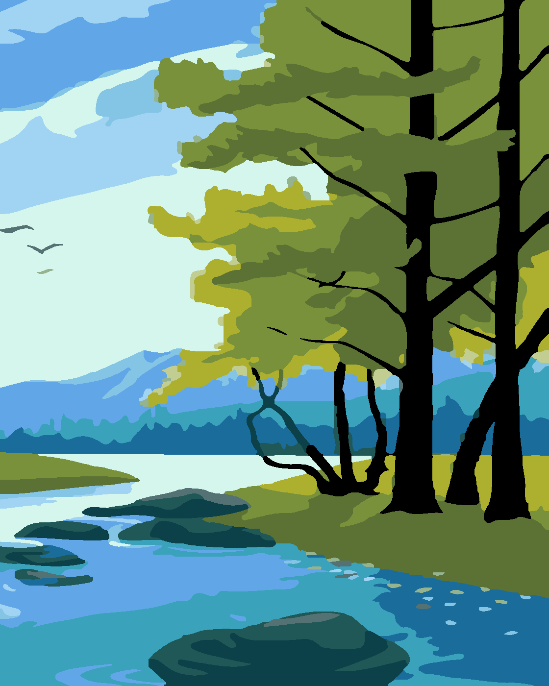 Temiz Hava Boyama Seti 40x50 cm (Tuvale Gerili)
