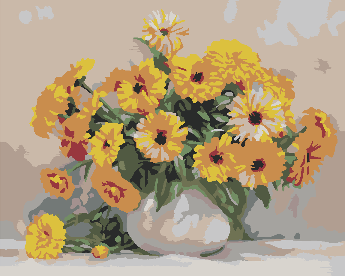 ÜNLÜ ESERLER SERİSİ 14 Boyama Seti 40x50 cm (Tuvale Gerili)