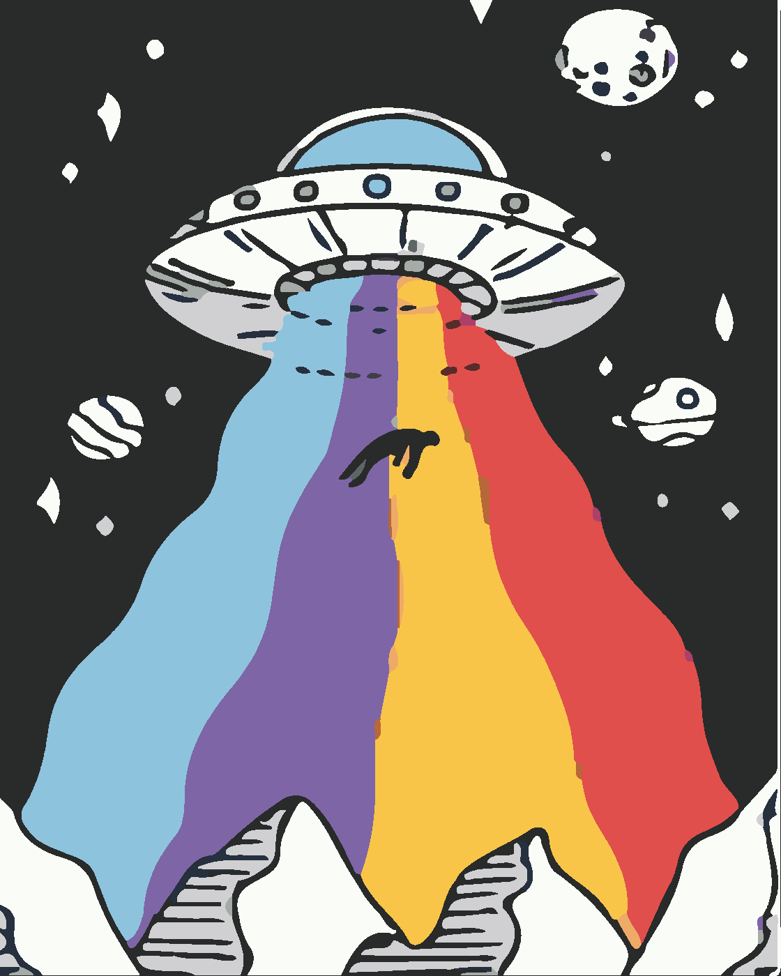 UFO - 2 Boyama Seti 40x50 cm (Tuvale Gerili)