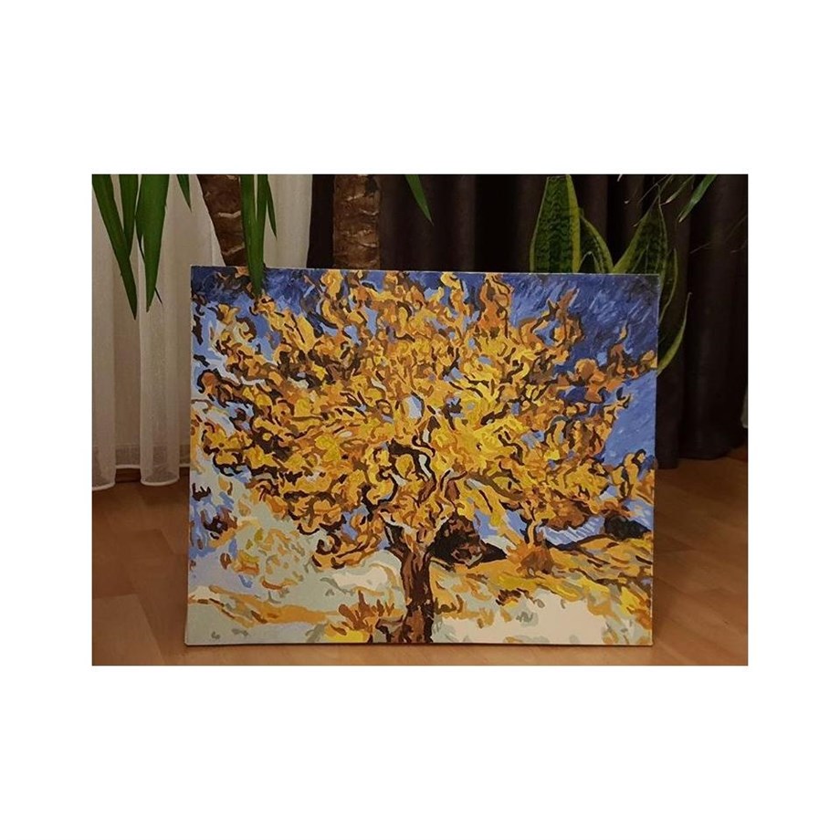 Van Gogh Ağaç Sayılarla Boyama Seti 40x50 cm (Tuvale Gerili) - Womb Hobby