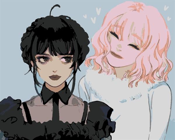 Wednesday And Enid Sayılarla Boyama Seti (Tuvale Gerili)