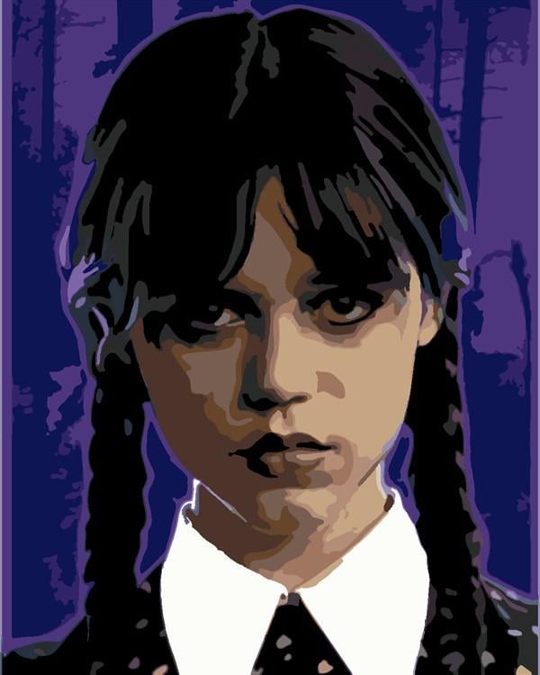 Wednesday Sayılarla Boyama Seti (Tuvale Gerili)