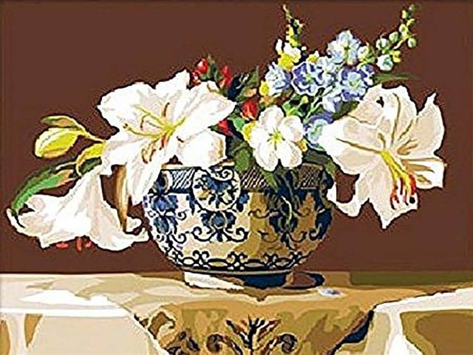 Zarif Kase Sayılarla Boyama Seti 40x50 cm (Tuvale Gerili)