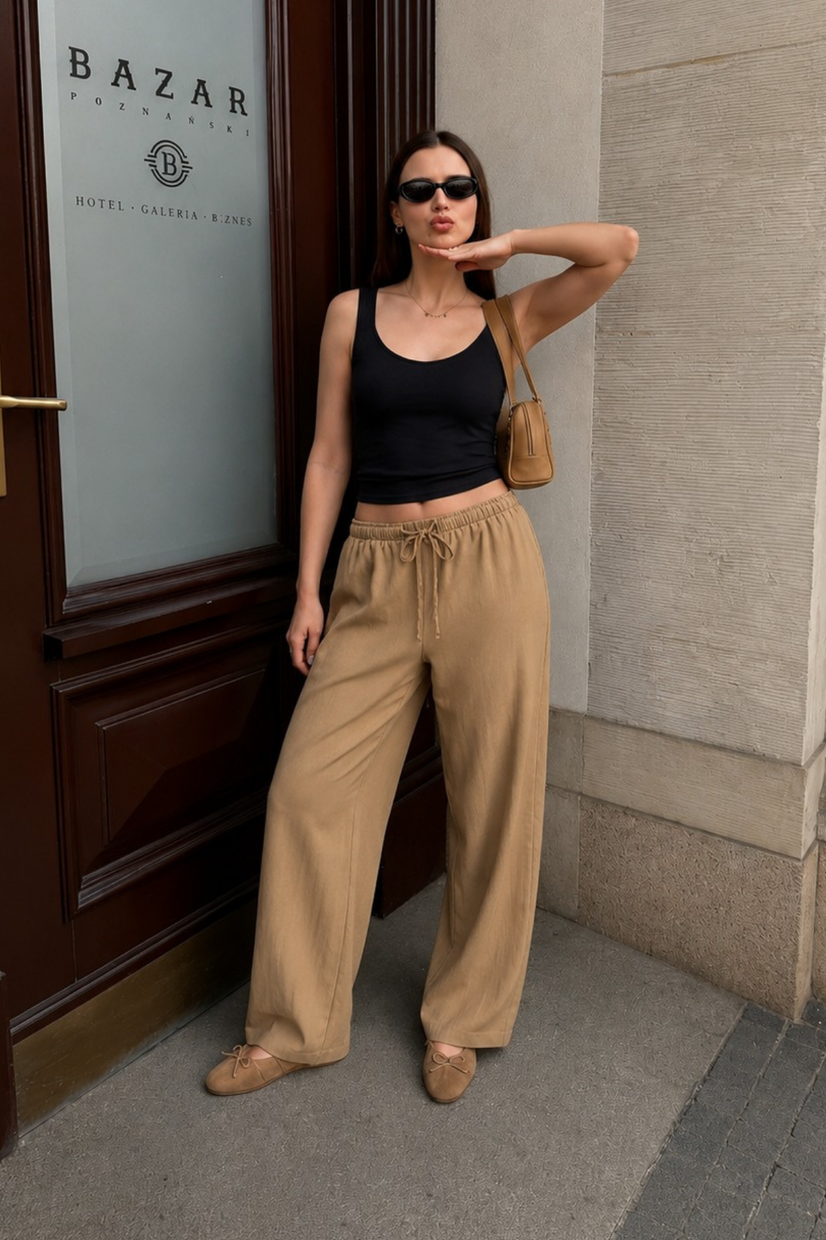 Camel Elastik Belli Bol Kesim Pantolon SH259
