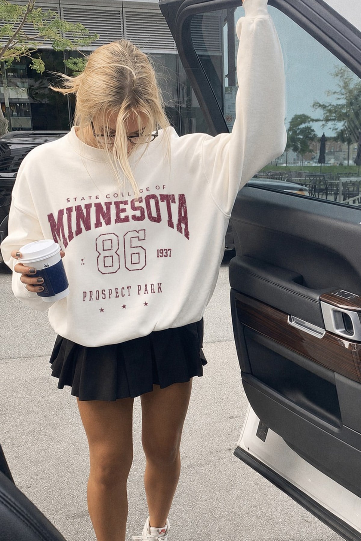 Ekru Baskılı Kadın Sweatshirt SH128