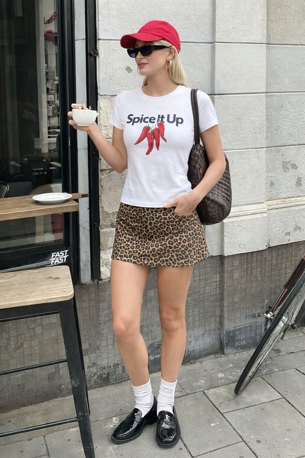 Ekru Baskılı Kadın T-Shirt SH249
