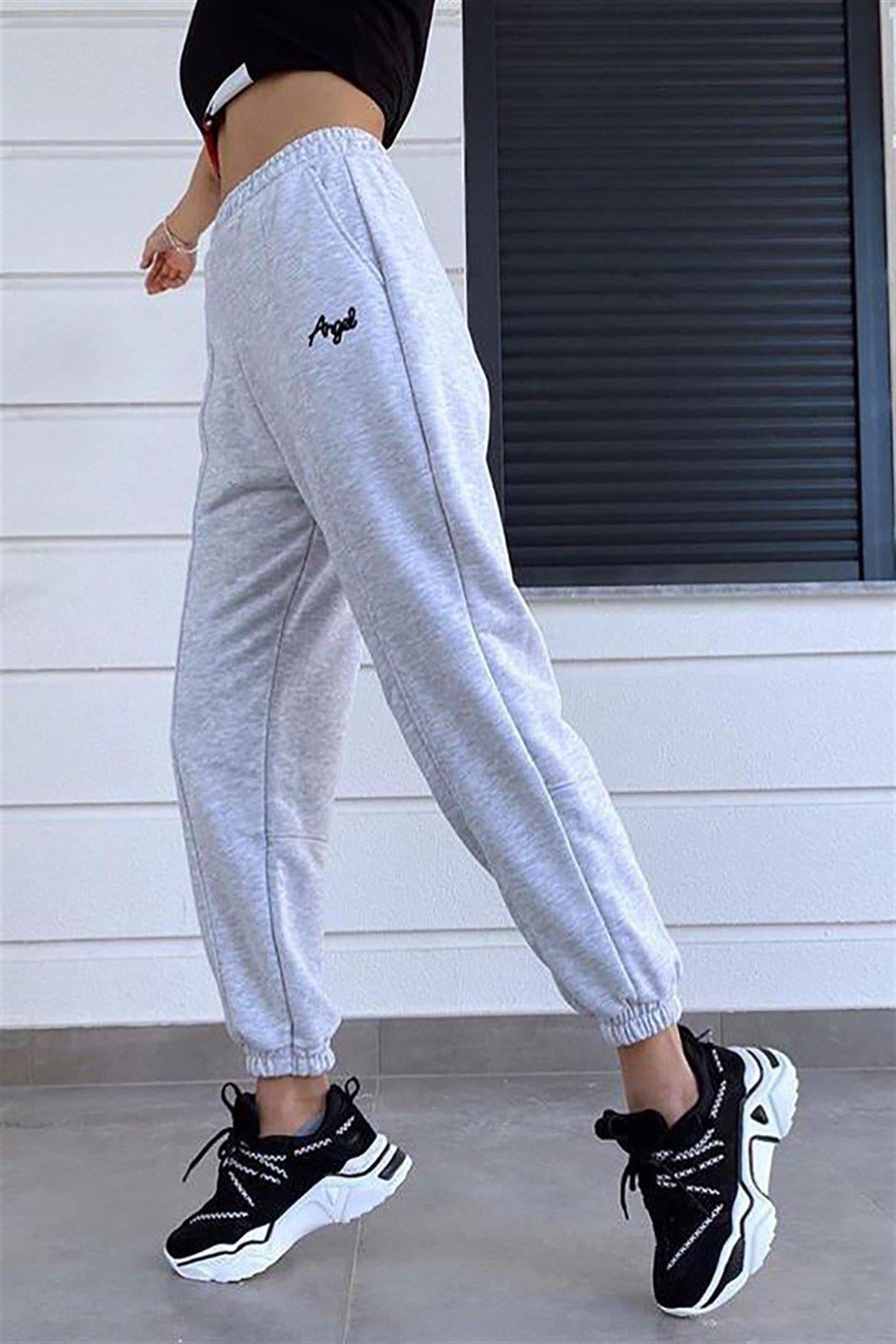Gri Kadın Basic Eşofman SH277