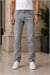 Erkek Füme Regular Fit Taşlamalı Düz Paça Kot Pantolon