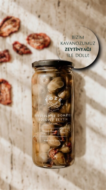 Foze Kurutulmuş Domates Dolgulu Yeşil Zeytin 450 gr