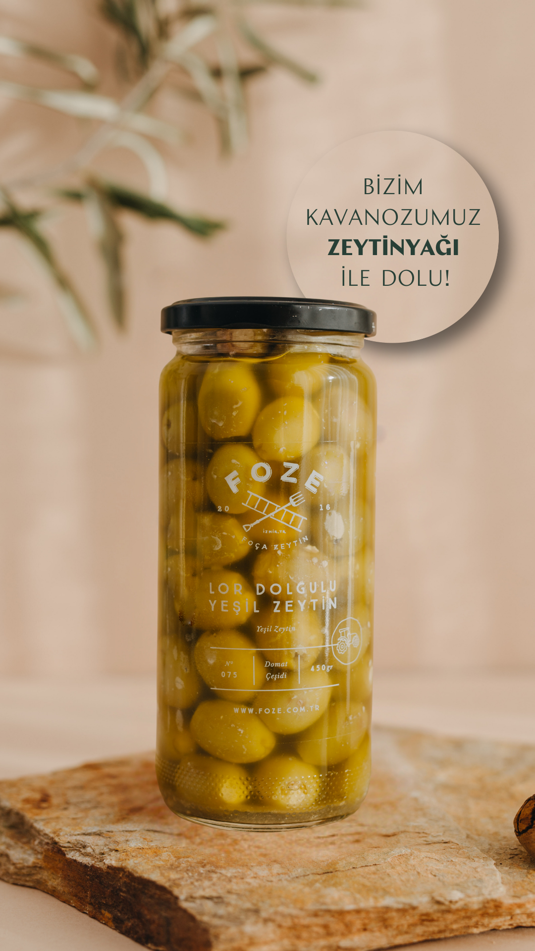 Foze Lor Dolgulu Yeşil Zeytin