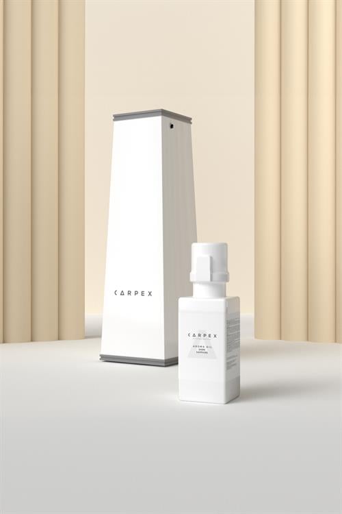 Auramax Pro 1200L Geniş Alan Koku Makinesi Beyaz ve Dark Sapphire Auramax Koku Kartuşu 250 ML Seti