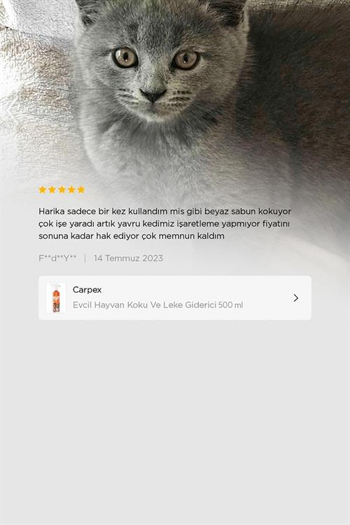 Carpex Evcil Hayvan Koku Ve Leke Giderici 500 ML