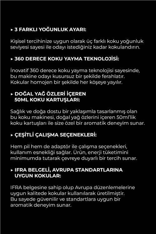 Micro Koku Makinesi Siyah + 50ML Lavender