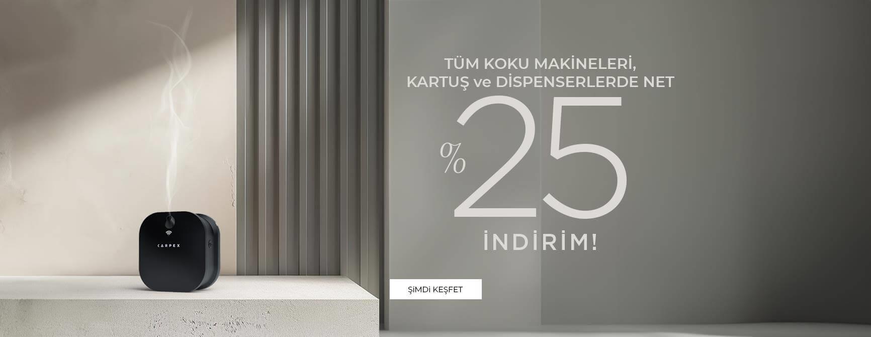 Koku Makineleri, Kartuş ve Dispenserleri %25 İndirim