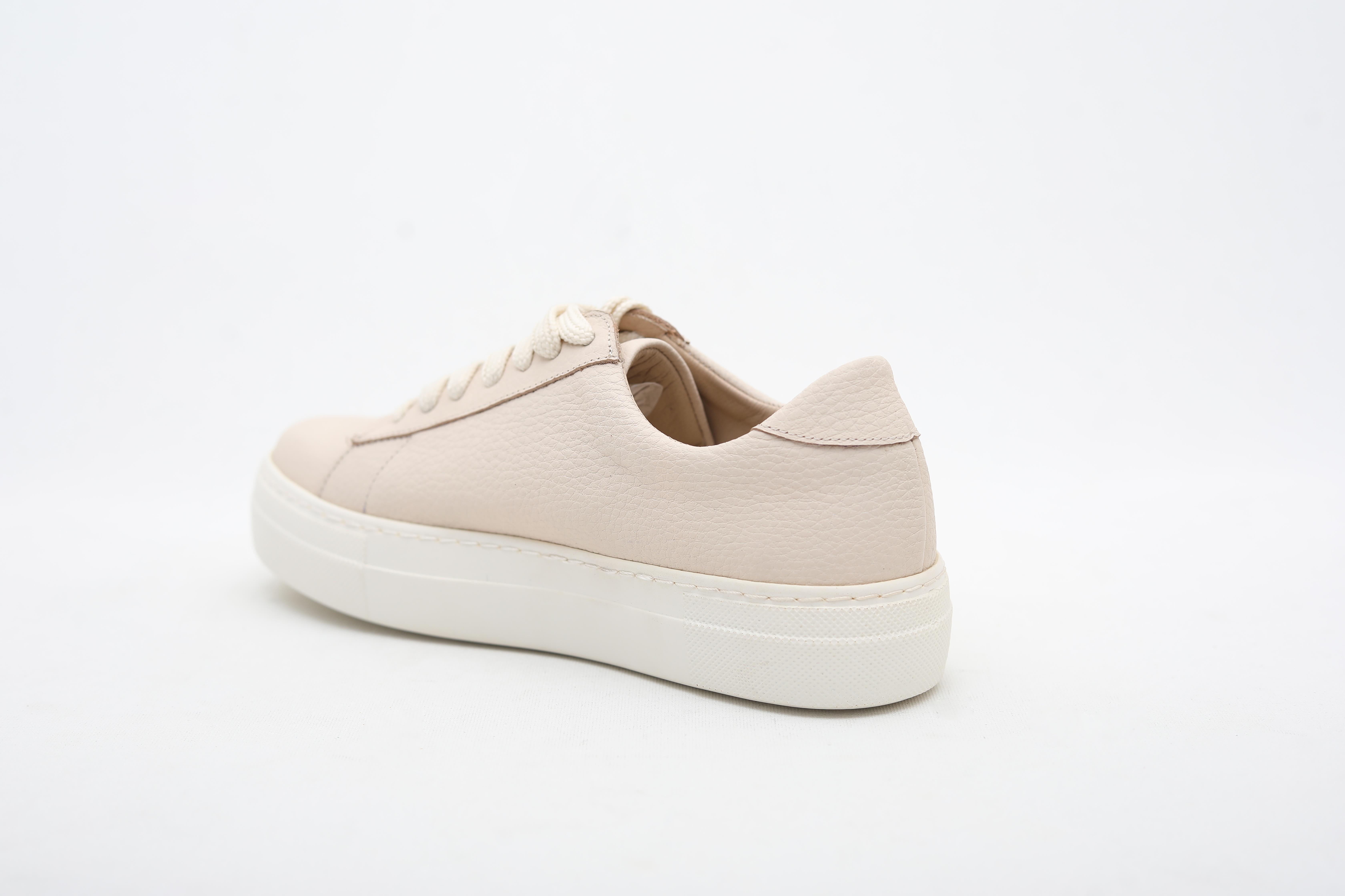 Deri Bej Kadın Sneaker