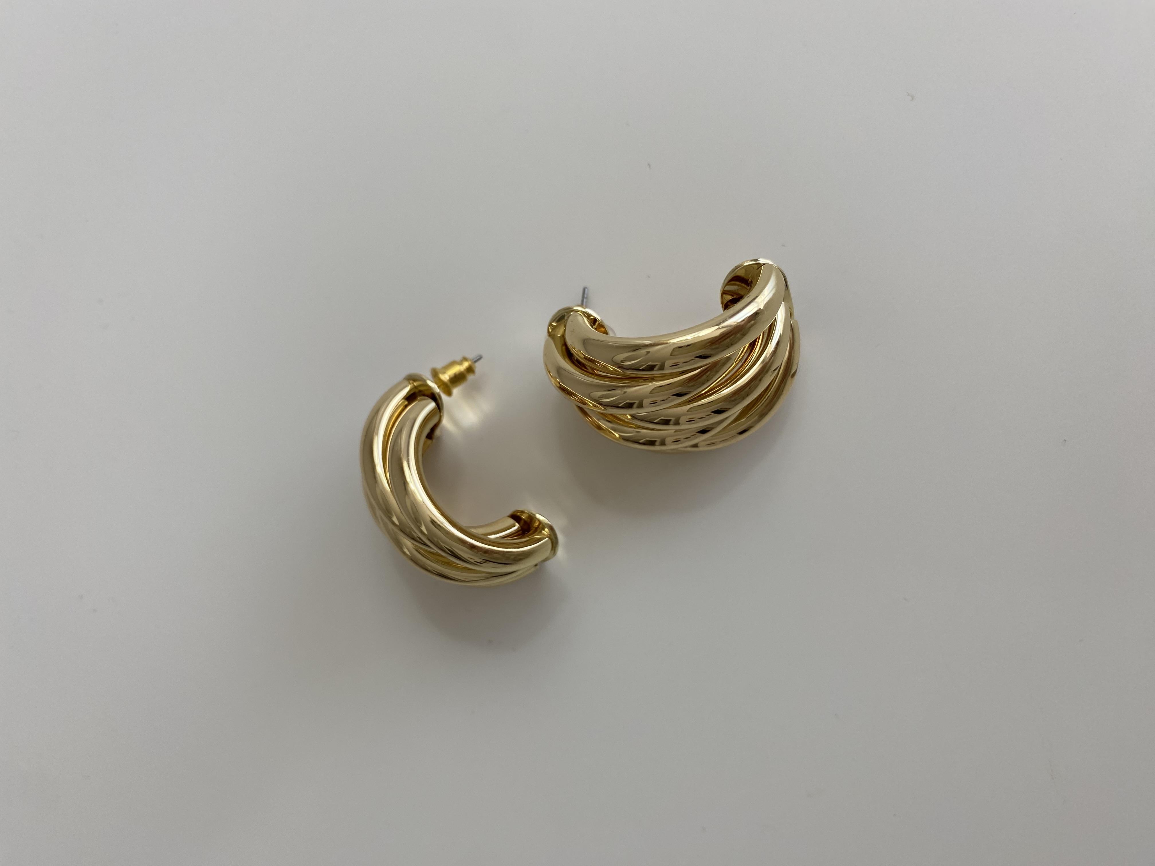 Büyük Midye Gold Küpe
