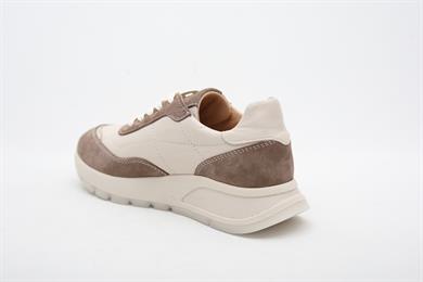 Hakiki Deri Bej Kahverengi Kadın Sneaker