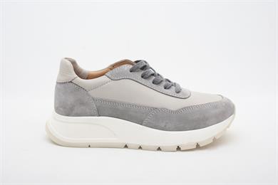 Hakiki Deri Gri Kadın Sneaker