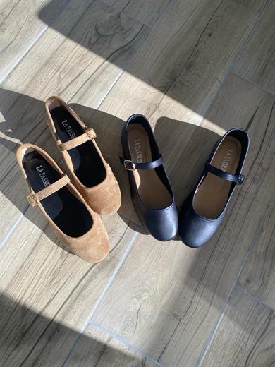 hakiki süet deri kuşaklı zara model sigarro kadın babet