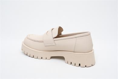Kalın Taban Krem Kadın Loafer