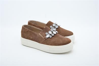 Hakiki Deri Taşlı Sigarro Sneaker