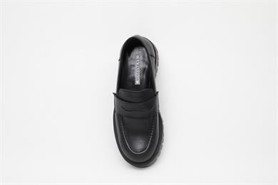 Kalın Taban Siyah Kadın Loafer