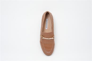 Tokalı Kroko Taba Kadın Loafer